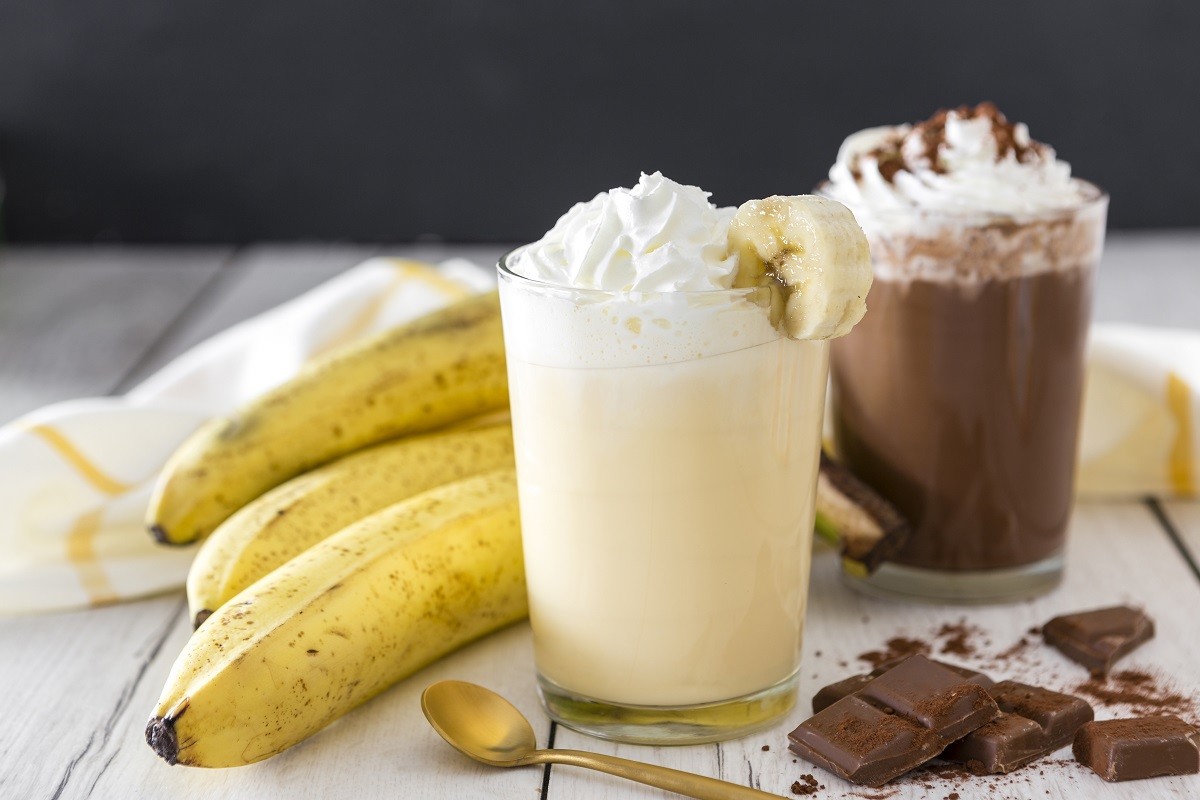 Batido de chocolate y plátano