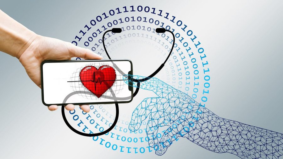 ilustración de atención médica digital